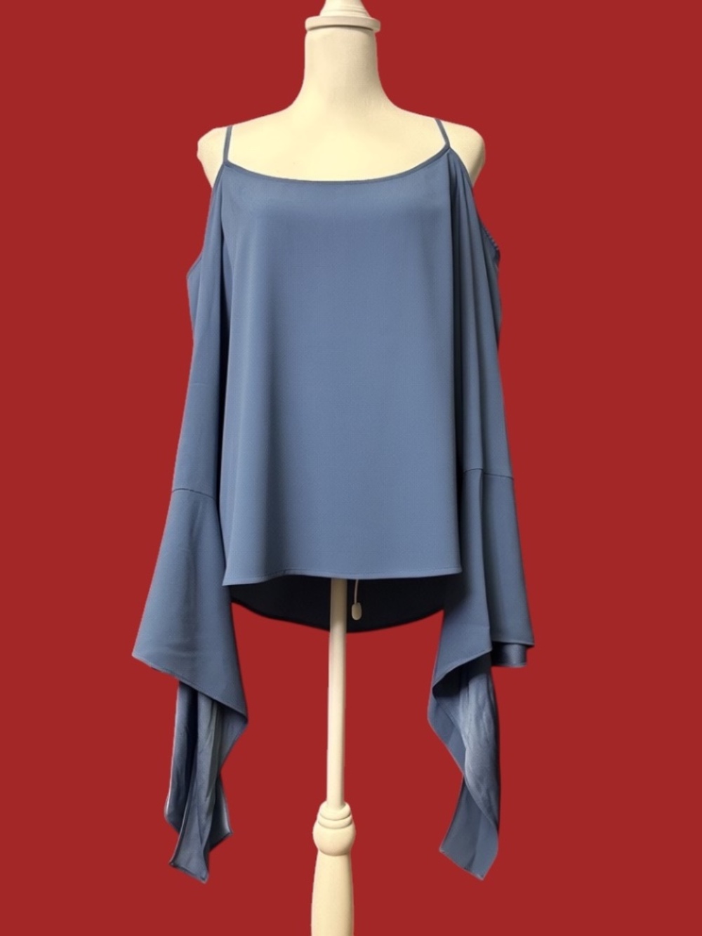 Nearly New. BCBG Bare Shoulder Wing Sleeve Tunic Top